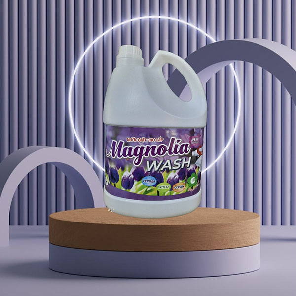 Nước giặt Magnolia xanh - tím can 4l